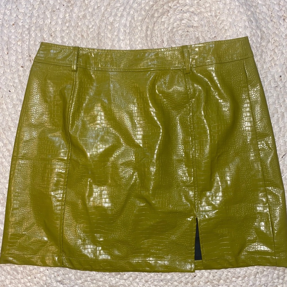 Faux leather skirt